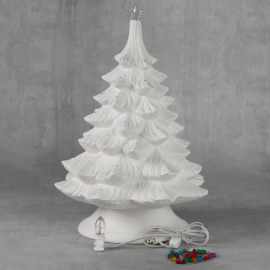 Ceramic Bisque Christmas Tree - 17 inch with base Ceramic Bisque Christmas Tree - 17 inch with base